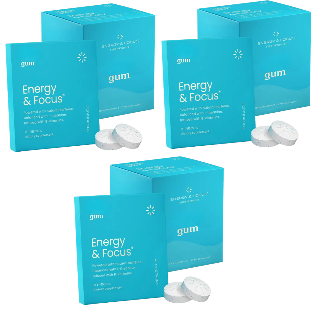 18 Pack |162 Energy & Focus Gum